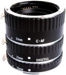 Ommlite C-af-a Auto Focus Metal Macro Extension Tube Set For Canon Eos Ef Ef-s Slr Cameras