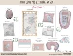 Cot Duvet Bedding Ellie Elephant Pink Cutie Pie Ellie Elephant