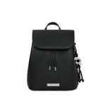 IKON Smooth Small Flap Backpack -black