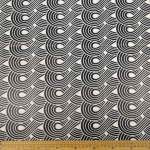 Wax Printed Piece Octrain Black white: 480CM X 112CM