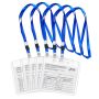 Hard Pvc Card Sleeve With Cardboard And Lanyard 5PCS