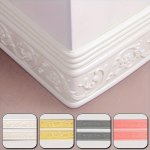7.98CM 9.14METER 3D Foam Wall Skirting Line Self-adhesive Wall Waist Line Waterproof Decorative Wall Sticker Border Wall For Hot