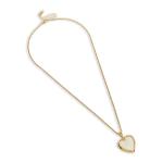 Goldair Gold Plated White Heart Locket Necklace