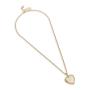 Goldair Gold Plated White Heart Locket Necklace