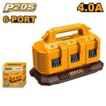 Ingco P20S 20V 4.0A 6-PORT Battery Charger FCLI2064