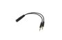 Dual Stereo 3.5MM Aux Splitter Cable - Black