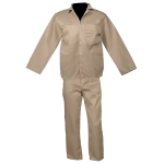 Khaki Conti Suit 2 Piece Poly Cotton - Khaki 44