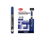 Blue Permanent Marker Set 2.0MM Tip 12 Pieces