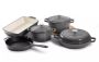 FR-8 Piece Cast Iron Pot Set Grey
