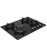 Defy 70CM Gemini Gas On Glass Hob With Wok Black