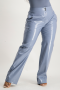 Miya Vinyl Straight Leg Pant - Blue - L