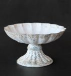 Fluted White Distressed Bowl 9X17CM