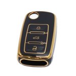 Volkswagen Key Cover Suitable For Golf MK7 Gloss Black & Rose Gold - Autostyle Motorsport South Africa