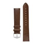 Kansas Buffalo Embossed Calf Leather In Brown - 18MM Silver
