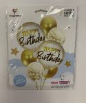 Happy Birthday Gold 7 Piece Balloons