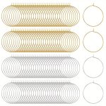 20PCS 50PCS Assorted Sizes Golden & Silvery Wine Glass Charm Rings Earrings Hoops For Diy Hoops Earring Jewelry Making Accessori