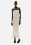 Tie-detail Chiffon Slip Dress - Light Beige Patterned