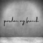 Pardon My French - L 450MM Matt Silver Font 1