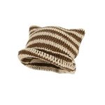 Ggoob Crochet Hats For Women Cat Beanie Vintage Beanies Fox Hat Grunge Accessories Slouchy Brown One Size