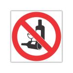 No Alcohol Safety Sign PV22