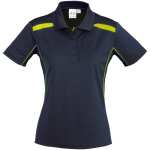 Ladies United Golf Shirt Navy Lime