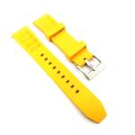 Fkm Rubber Vented Rm Style Watch Strap - Yellow Steel Hardware - 20MM