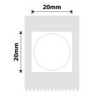 NB509 - - D101 Only - 20X20MM - 265 White Round Labels