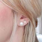 Arrabella 925 Sterling Silver Freshwater Pearl Ear Stud Earrings SIZE10MM