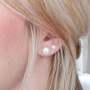 Arrabella 925 Sterling Silver Freshwater Pearl Ear Stud Earrings SIZE10MM