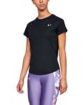 Women's Ua Speed Stride Short Sleeve - Black Black Reflective Sm