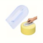 1PC Oblong Plastic Cake Cream Smoother - Multifunctional Manual Cake Decorating Scraper For Birthday Baking Tool