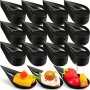 50pcs 10.16cm Mini Tear Drop Appetizer Plates Disposable Serving Plate Small Catering Dessert Tasting Cups Unbreakable Asian Spoon Set Kitchen Supplies