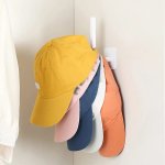 Space-saving Adhesive L-shaped Hat Hook - Wall Mounted Storage Rack For Hats Ideal For Bedroom Entryway Office & Home Organizati