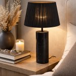 Rechargeable Black Marble Table Lamp With Touch Dimmer 3CCT LED