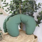 Feeding Pillow Cover Plain Olive Bottle Green