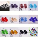 100PCS Smooth Glass Colorful Round Beads For Diy Jewelry Making Accessories