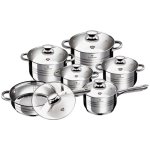Berlinger Haus Blaumann Stainless Steel 12 Piece Jumbo Cookware Set BL1031