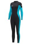 Hevto Wetsuit Women 3 2MM Neoprene Full Body Wet Suit In Cold Water For Surfing Swimming Diving W1-BLUE 12