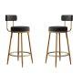Set Of 2 Modern Velvet Counter Bar Stools