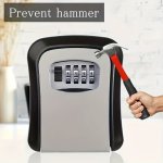 Waterproof Outdoor Key Safe With Lock - Wall Mounted Durable Plastic Ideal For Home & Car Keys Padlock Waterproof Outdoor Key Hi