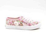 Pierre Cardin Ladies Floral Lace Up Sneaker Pink
