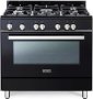 ELBA 01-9CX828B1 Classic Full Gas Cooker 90CM Black