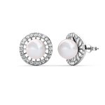 DESTINY Bella Pearl Earring Embellished With Swarovski Crystals