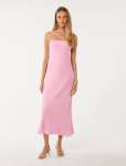 Nicola Strapless Satin Maxi Dress - 16 Sweet Pink