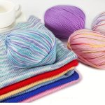 1PC 120M 4724 Hand Knitting Silk Wool Yarn Soft Lana Knit Yarn Crochet Thread Line To Knit Hand Knitted Handmade Diy Sweater Bla