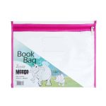 Zip Book A4 Clear Pink Meeco
