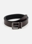 Tonal Matte Buckle Leather Belt