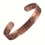 New Retro Water Wave Pattern Magnetic Ancient Red Copper Bangle Popular Opening Adjustable Magnetic Bangle