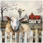 Stretched Canvas Elegant Sheep