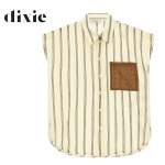 Flocked Stripe Anglaise Pocket Detail Shirt - Cream S